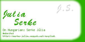 julia serke business card